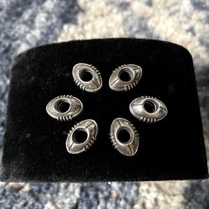 Six Pandora football charms